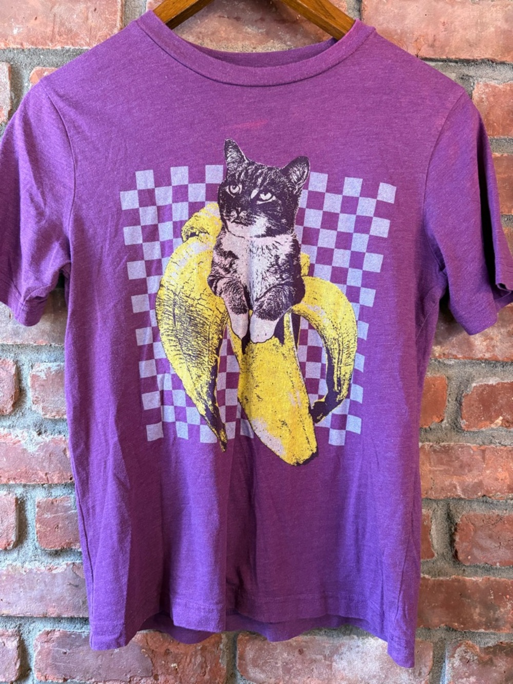 Purple Cat & Banana Graphic Tee
